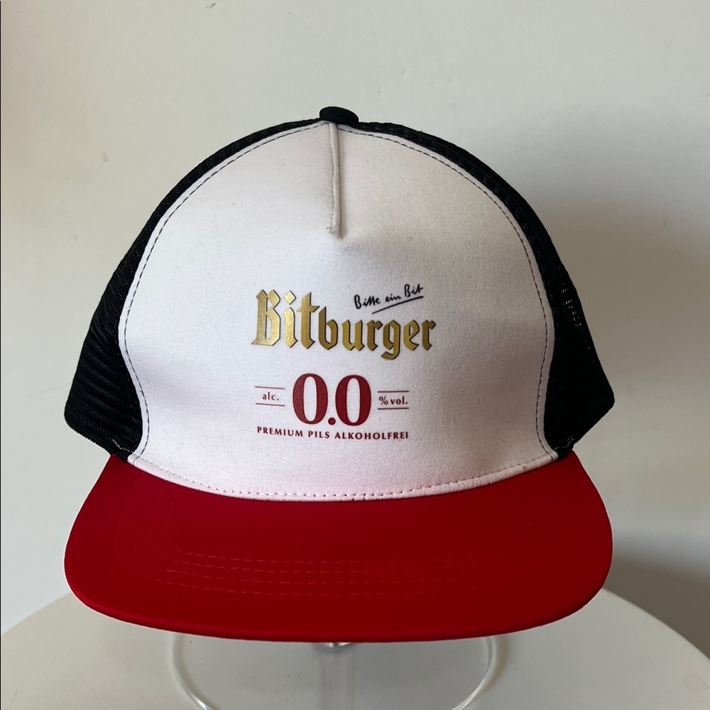 Bitburger German Red and White Trucker Hat NWT